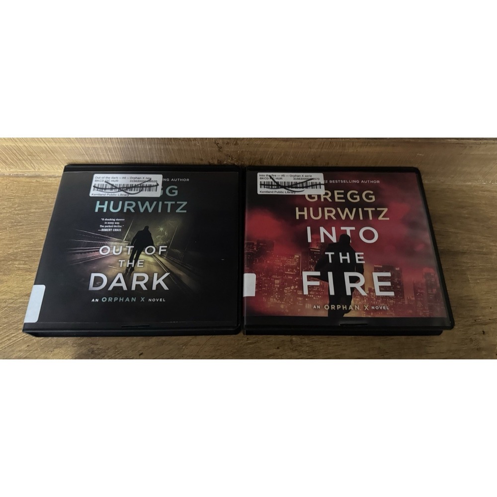 Lot of 2 Gregg Hurwitz Audiobook CD's Out of the Dark Into the Fire